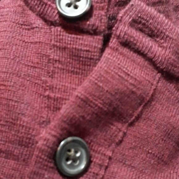 banana republic sweater mens l  maroon red soft Merino wool sweater winter fall - Picture 6 of 7